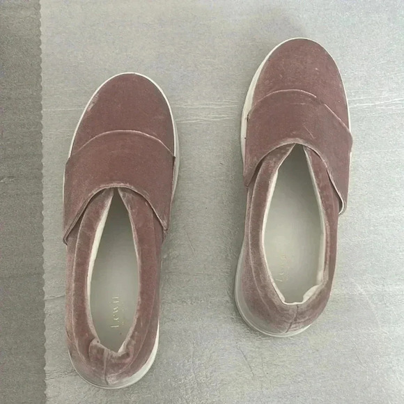 [US7/EU37.5]Lewit  Arlo Pink Velvet Slip-On Platform Sneaker- EUC - Picture 2 of 8